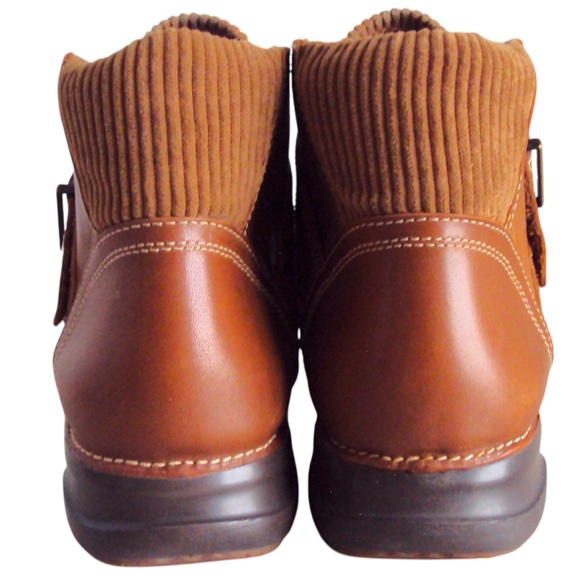 Clarks Appley Mid Womens Bootie Dark Tan Leather US Size 8M - Picture 6 of 12